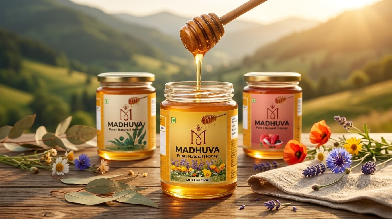 Madhuvā Artisanal Raw Honey with wild floral botanicals